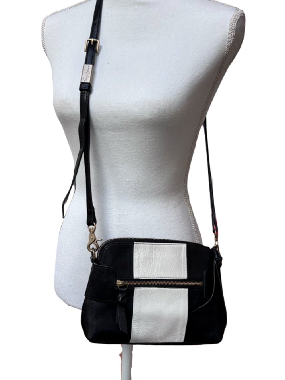Foley + Corinna Black and White Leather Purse Crossbody